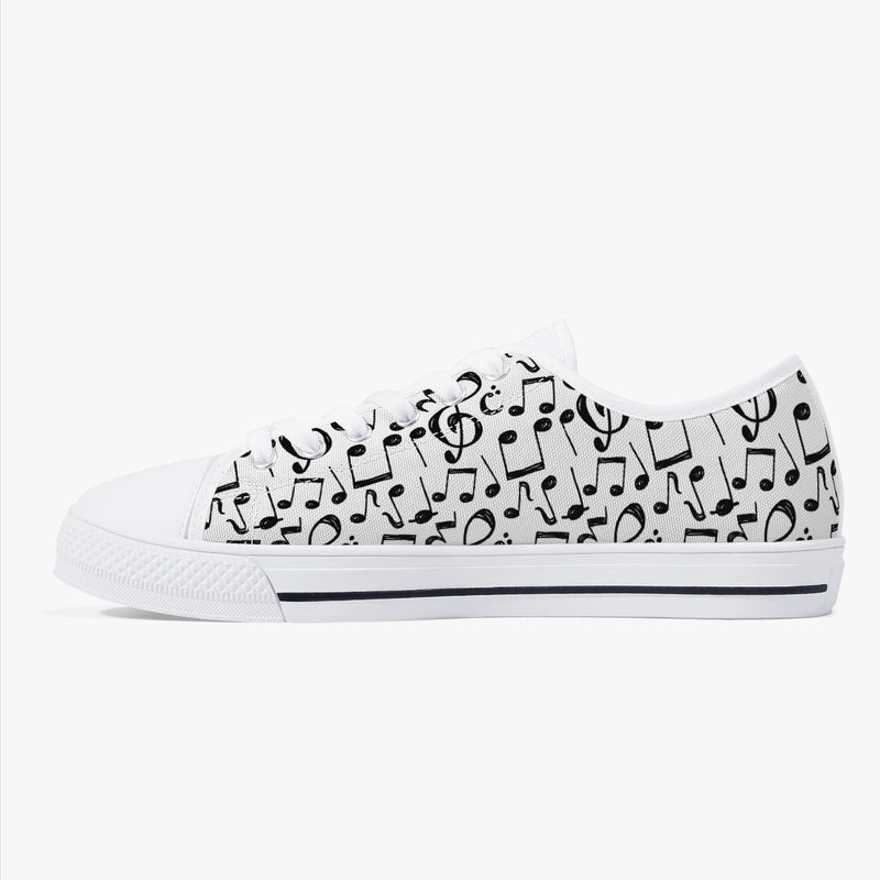 Crake Low Top Music laced custom prints canvas shoes at RM MYR289