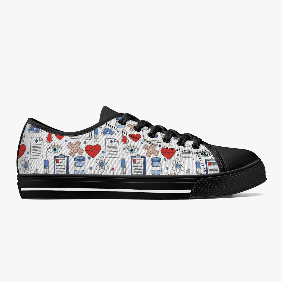 Crake Low Top William Hawks laced custom prints canvas shoes