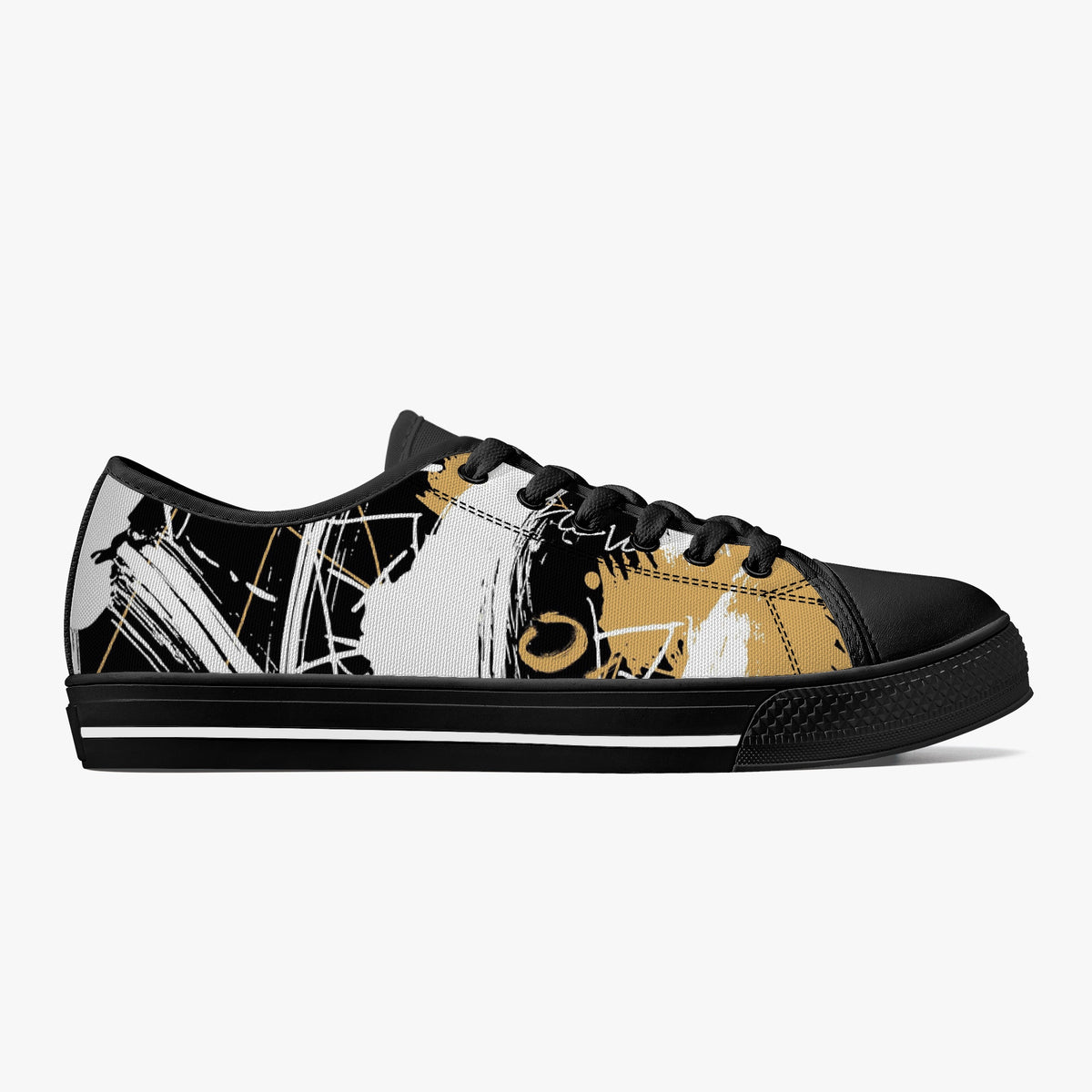 Crake Low Top Kuso laced custom prints canvas shoes