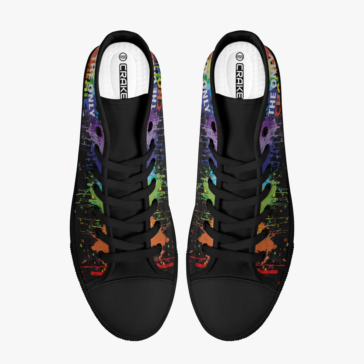 Crake High Top The Only Choice I Made Was To Be Myself laced custom prints canvas shoes