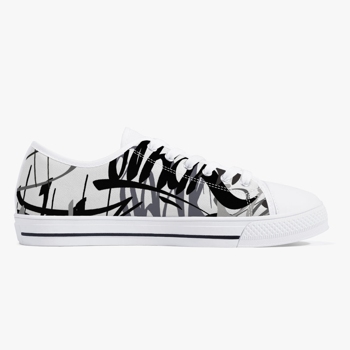 Crake Low Top Sapporo laced custom prints canvas shoes