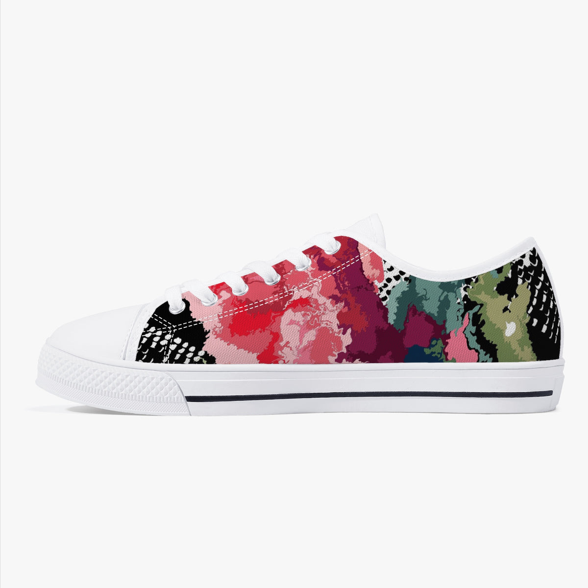 Crake Low Top Pontus laced custom prints canvas shoes