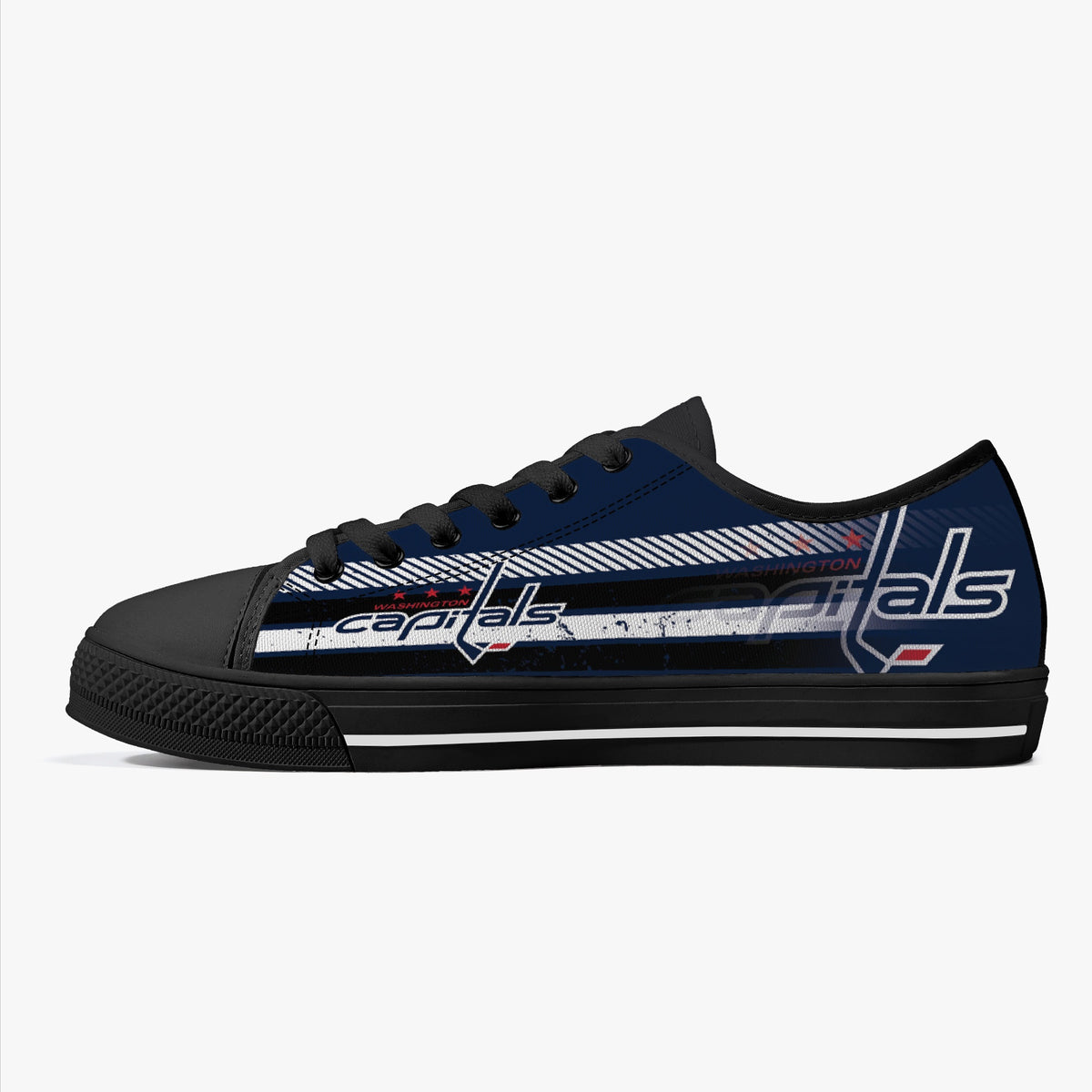 Crake Low Top Capitals laced custom prints canvas shoes