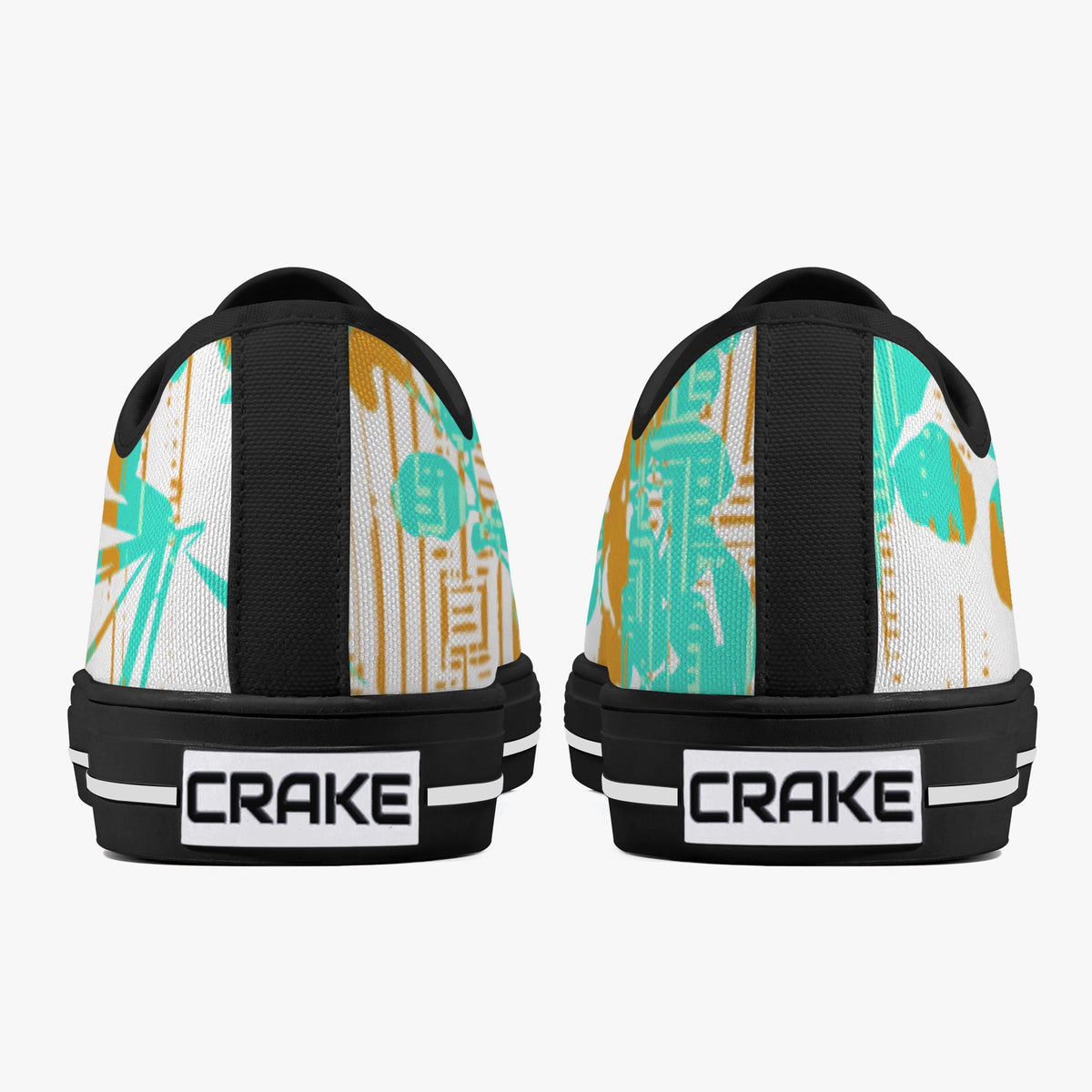 Crake Low Top Peters Painting laced custom prints canvas shoes