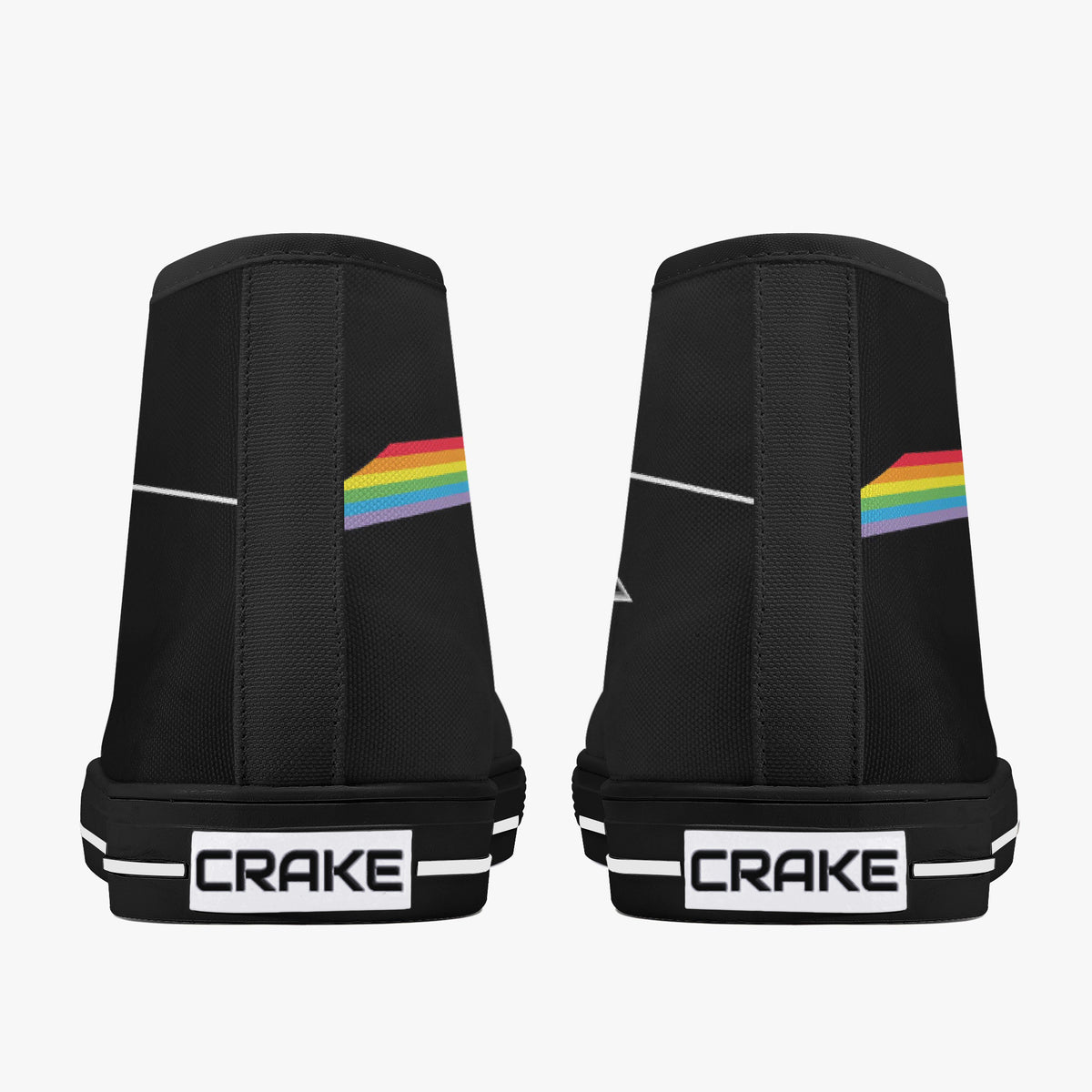Crake High Top Prisma laced custom prints canvas shoes