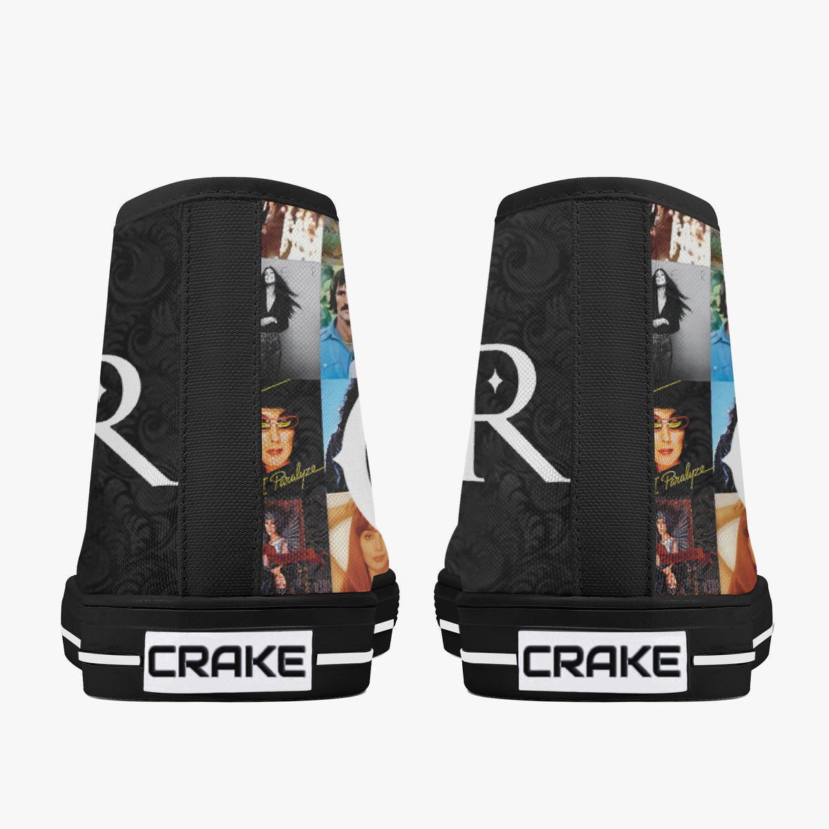Crake High Top Cher laced custom prints canvas shoes