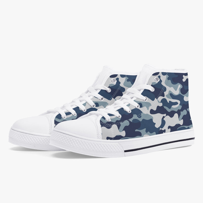 Crake High Top White Camo laced custom prints canvas shoes at RM MYR289