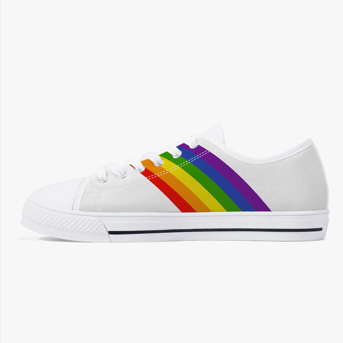 Crake Low Top Rainbow 0.2 laced custom prints canvas shoes