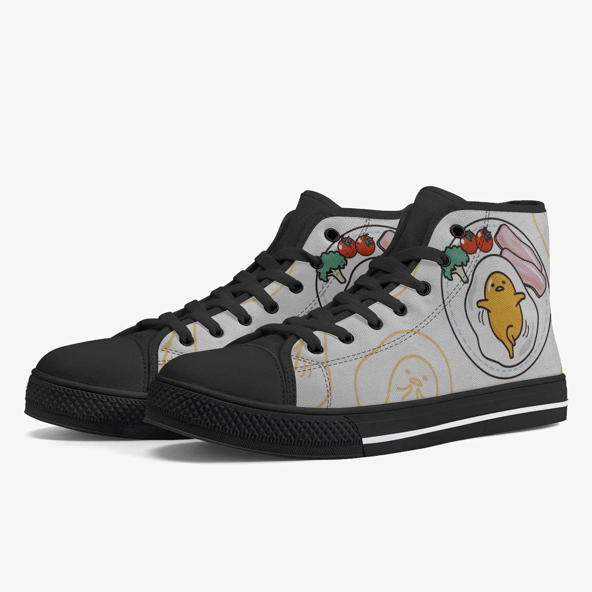 Crake High Top Egger Plate laced custom prints canvas shoes
