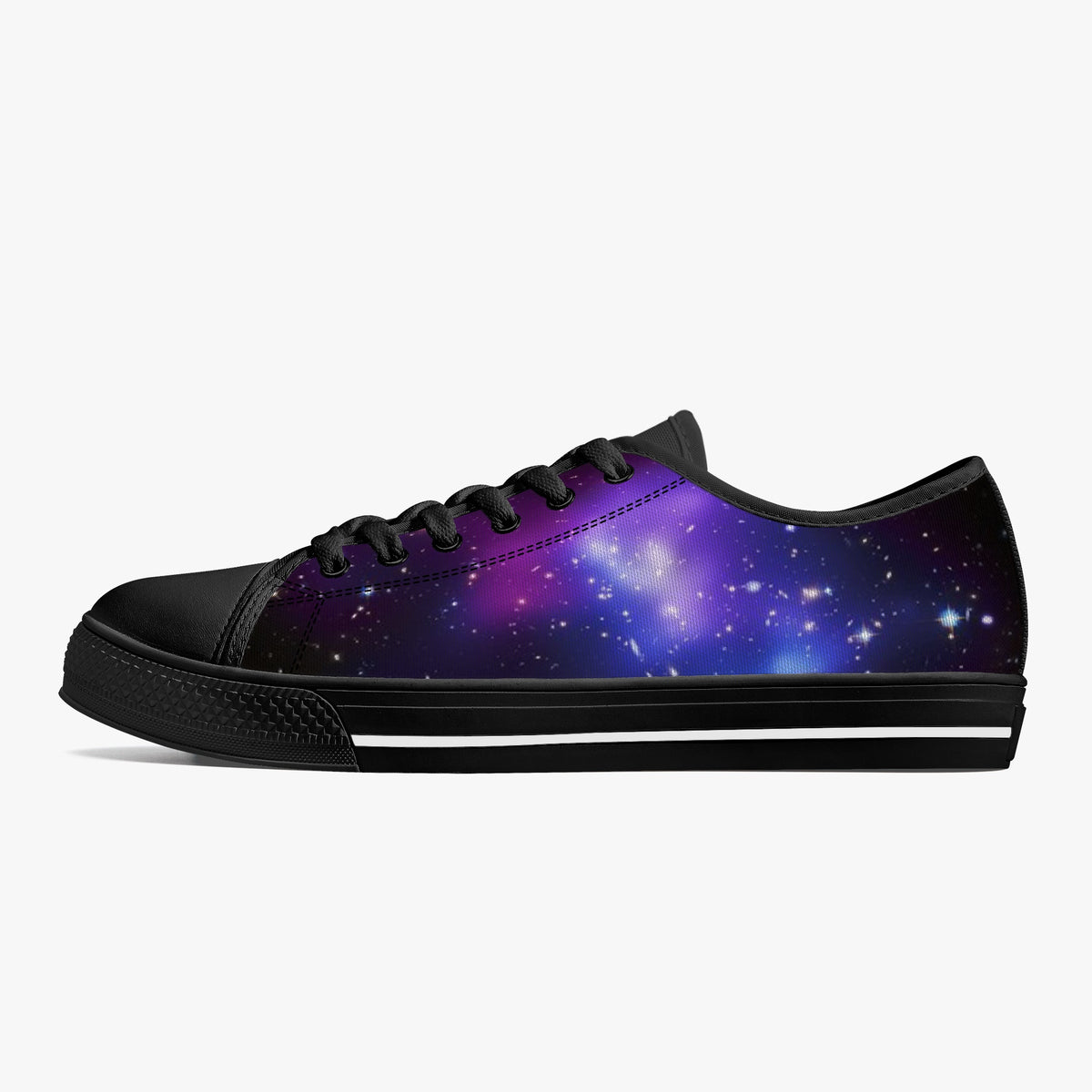 Crake Low Top Galaxy laced custom prints canvas shoes