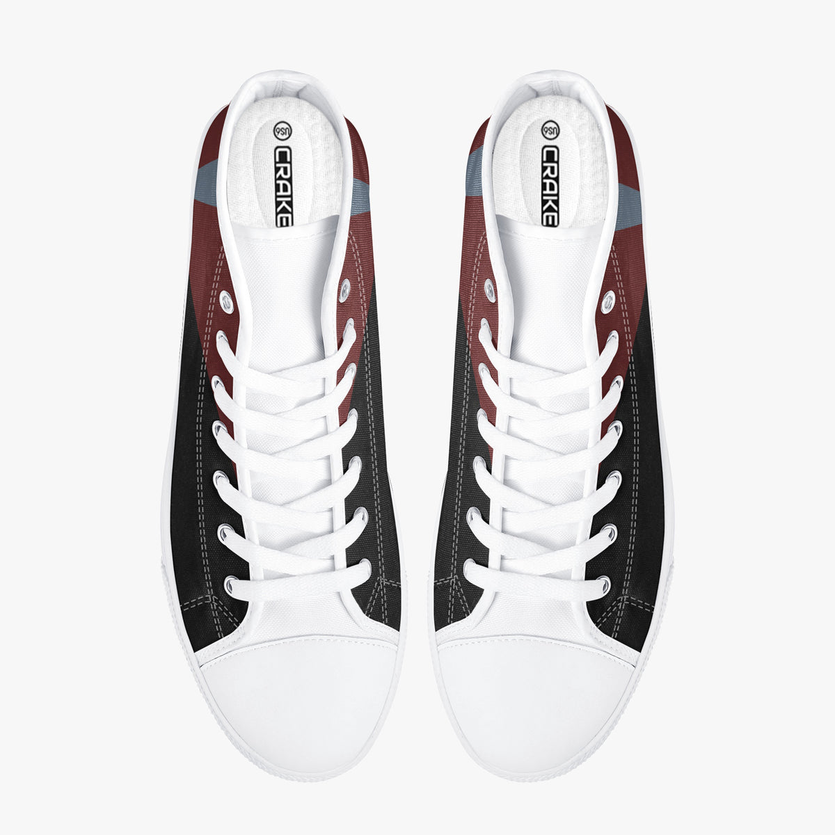 Crake High Top The Locker 2 laced custom prints canvas shoes