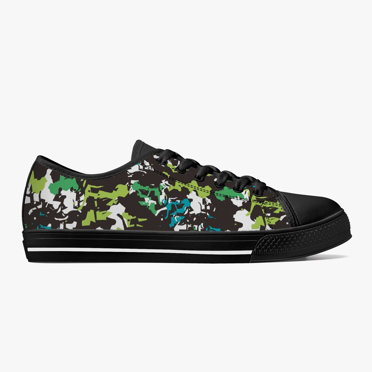 Crake Low Top Modern Art laced custom prints canvas shoes