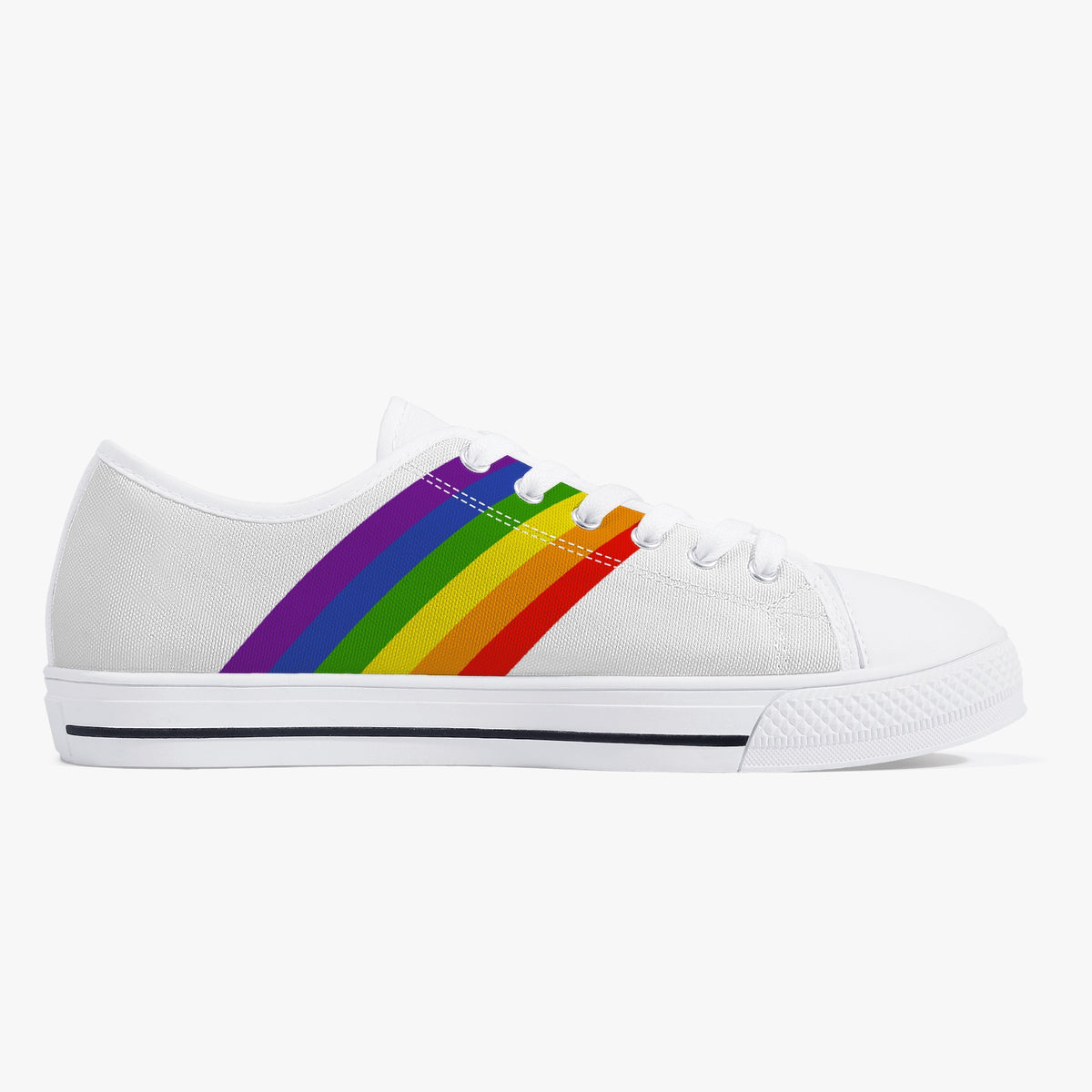 Crake Low Top Rainbow 0.2 laced custom prints canvas shoes
