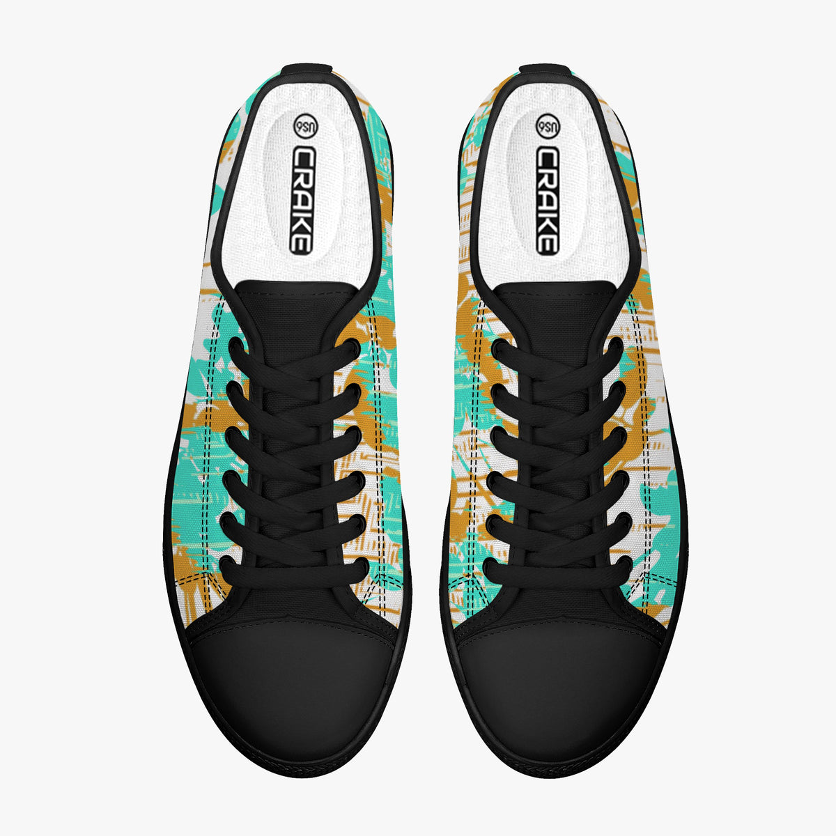 Crake Low Top Peters Painting laced custom prints canvas shoes