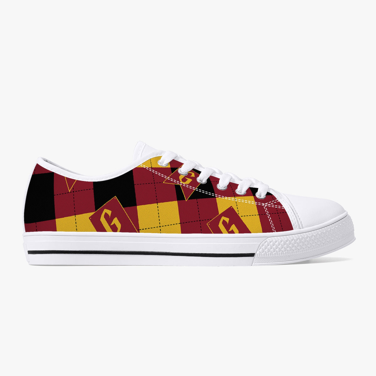Crake Low Top 3Gs laced custom prints canvas shoes