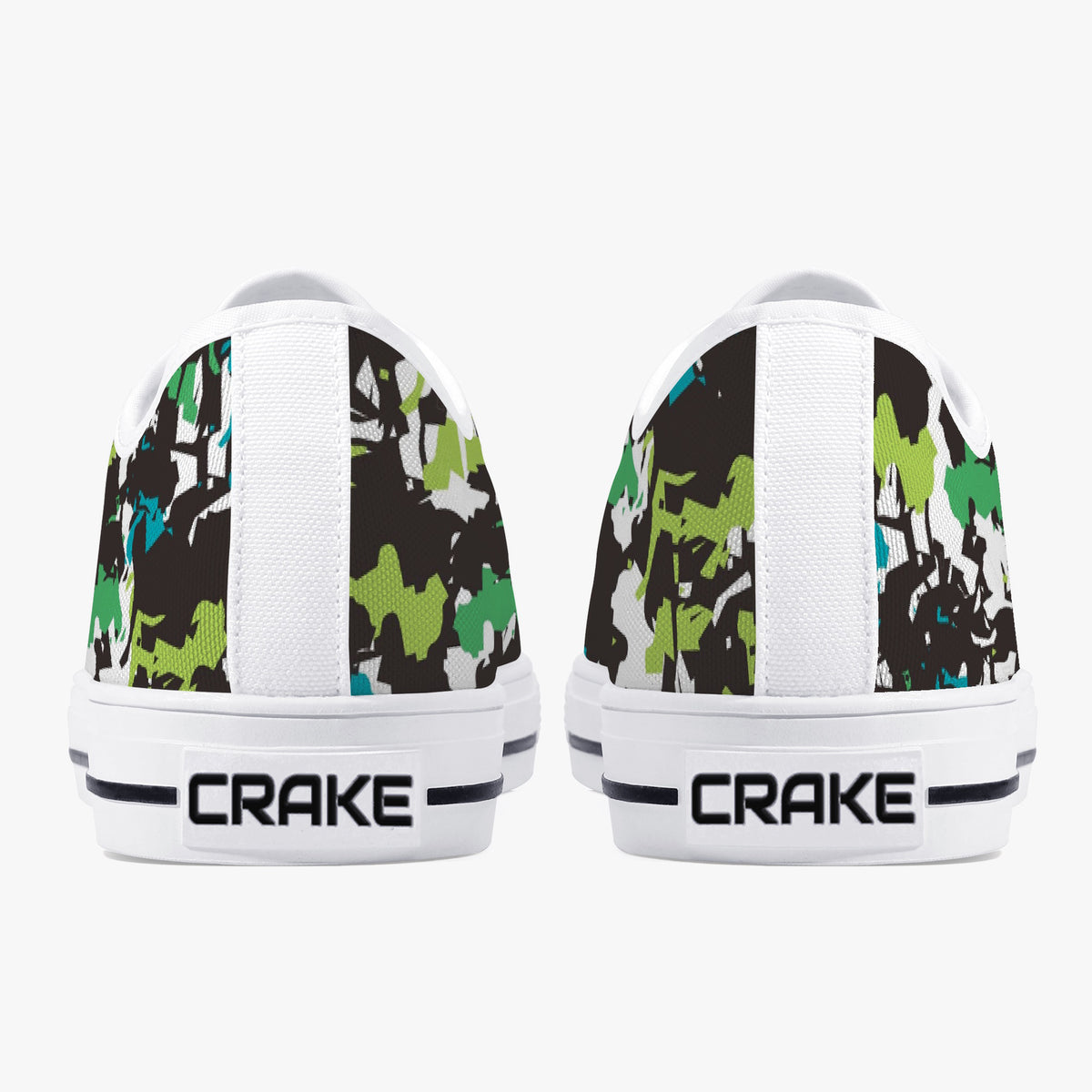 Crake Low Top Modern Art laced custom prints canvas shoes