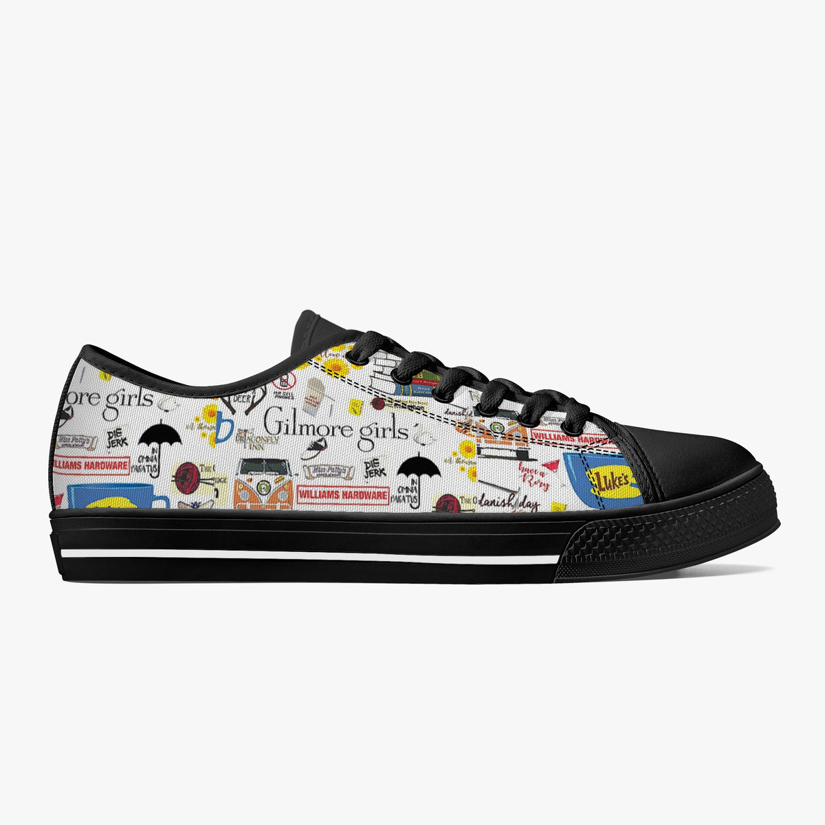 Crake Low Top William Hardware laced custom prints canvas shoes