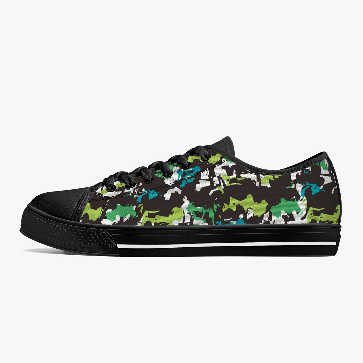 Crake Low Top Modern Art laced custom prints canvas shoes
