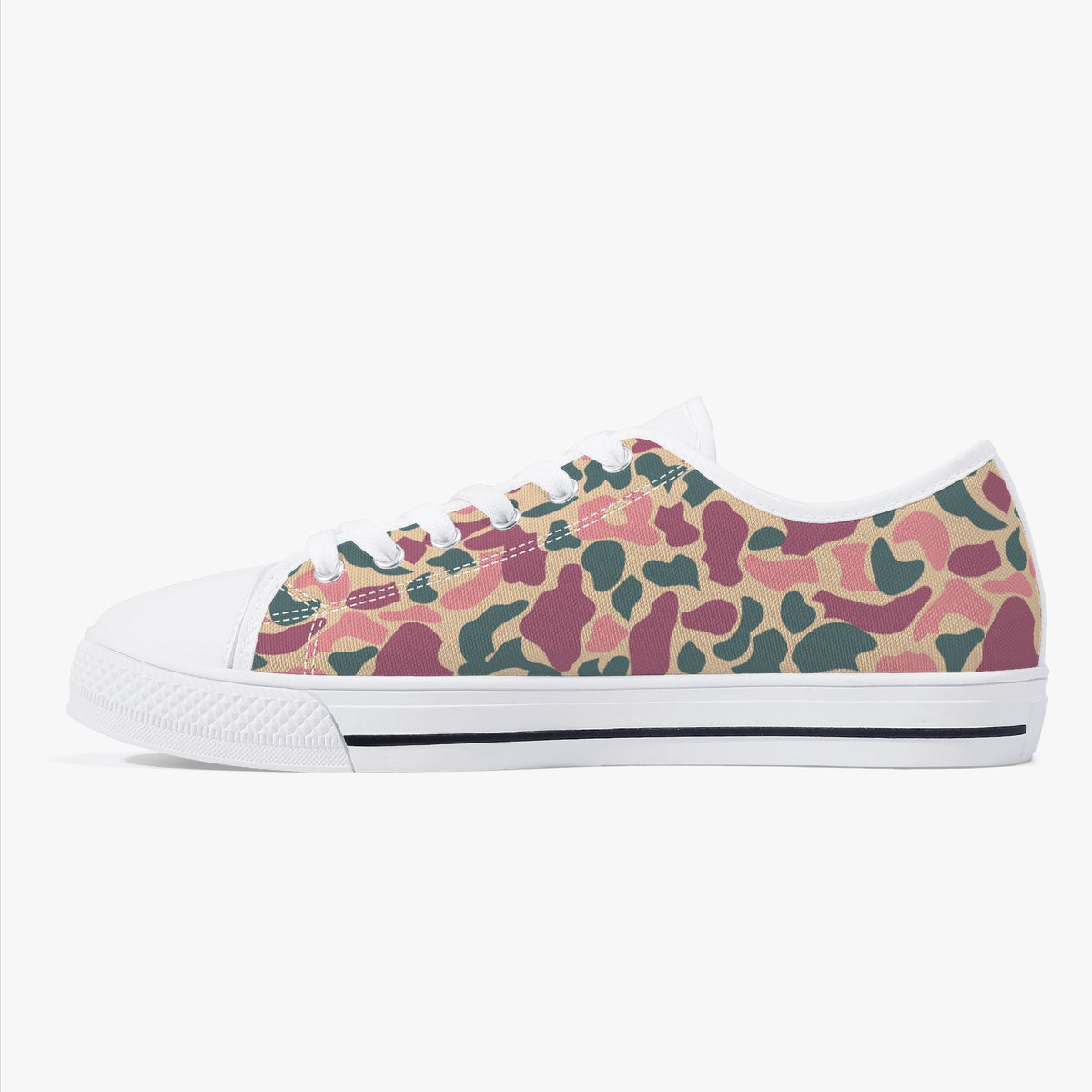 Crake Low Top Yoshi laced custom prints canvas shoes