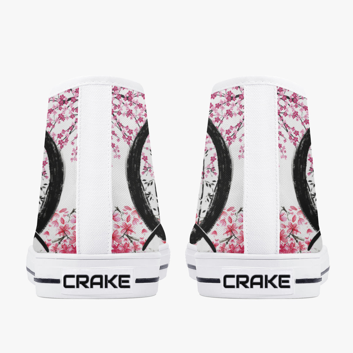Crake High Top Samurai laced custom prints canvas shoes