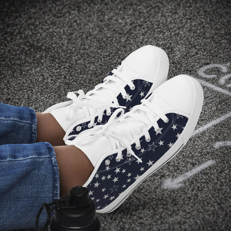 Crake High Top White Stars laced custom prints canvas shoes at RM MYR289