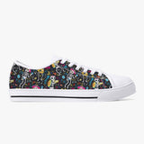 Crake Low Top Fancy Skeletons laced custom prints canvas shoes at RM MYR289