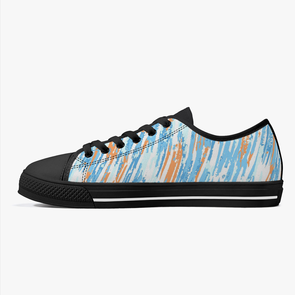 Crake Low Top Victory laced custom prints canvas shoes
