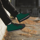 Crake High Top Dark Green laced high top plain color canvas shoes at RM MYR289