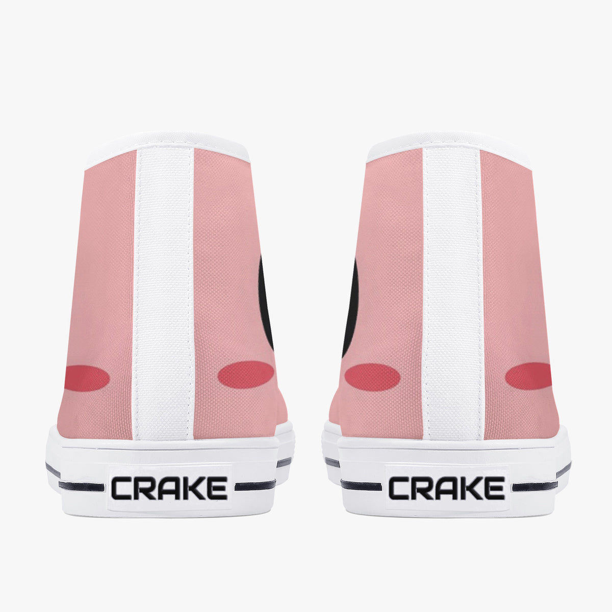 Crake High Top Smiley Face laced custom prints canvas shoes
