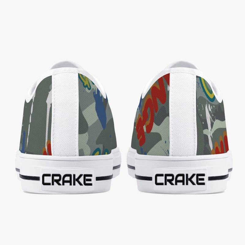 Crake Low Top Gradual laced custom prints canvas shoes at RM MYR289