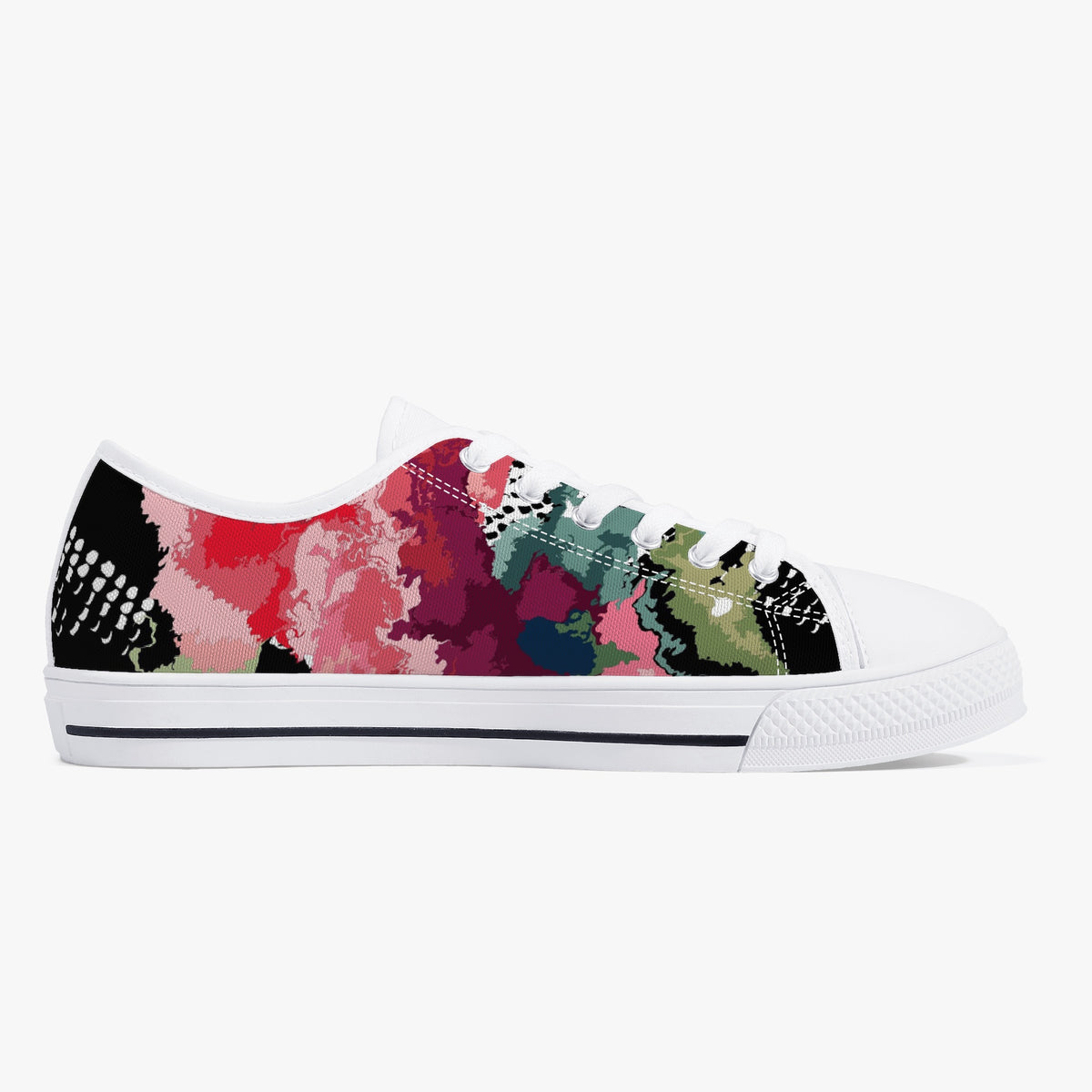 Crake Low Top Pontus laced custom prints canvas shoes