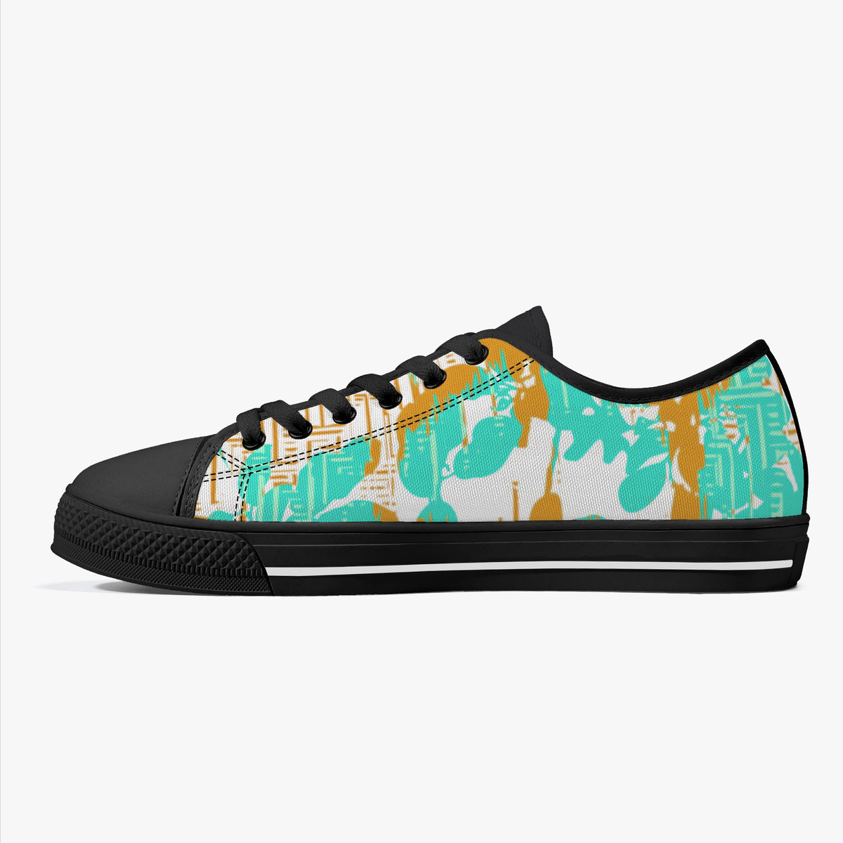 Crake Low Top Peters Painting laced custom prints canvas shoes