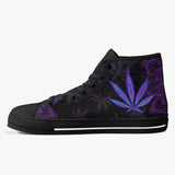 Crake High Top Purple Maple Leaf laced custom prints canvas shoes at RM MYR289