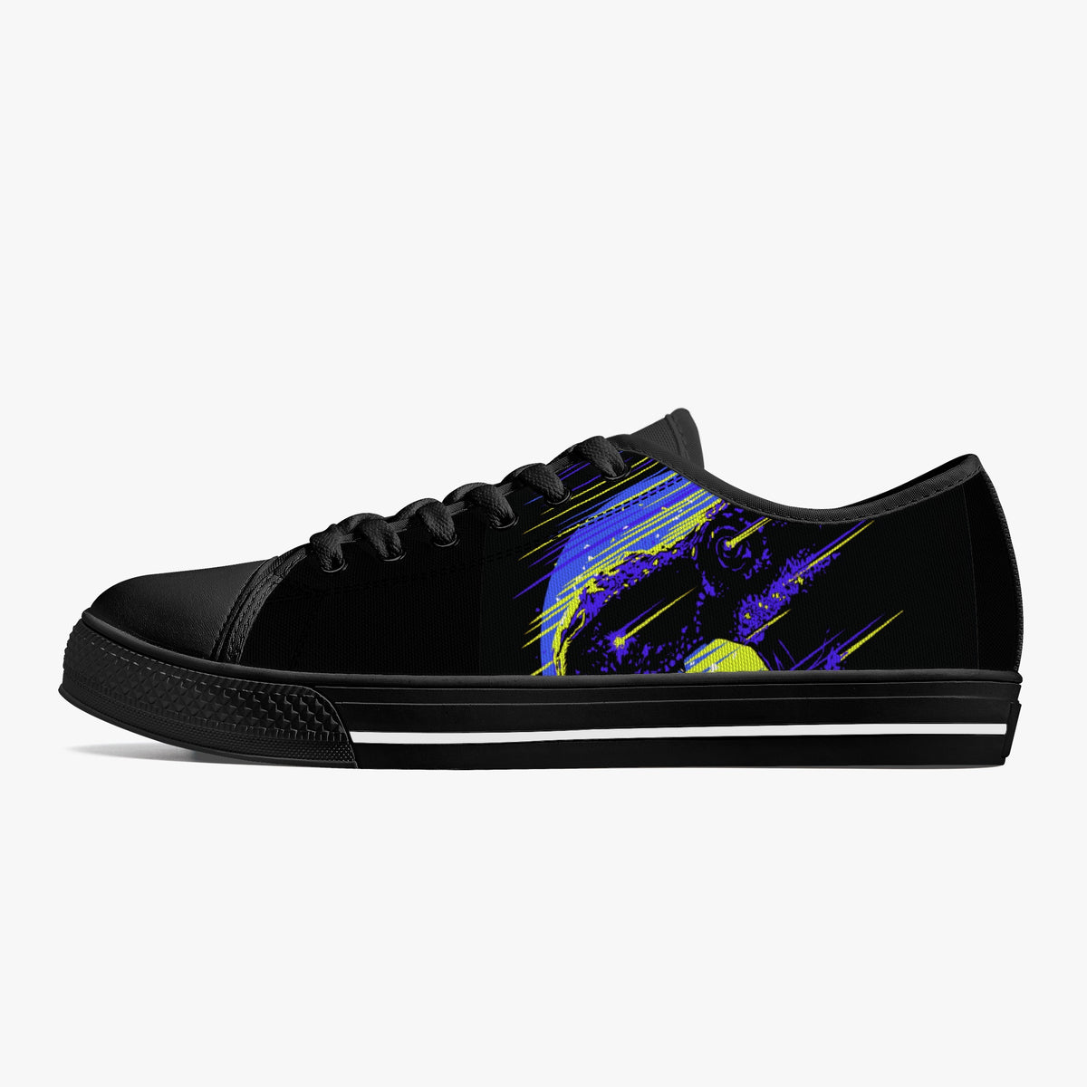 Crake Low Top T Rex laced custom prints canvas shoes