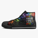 Crake High Top The Only Choice I Made Was To Be Myself laced custom prints canvas shoes at RM MYR289