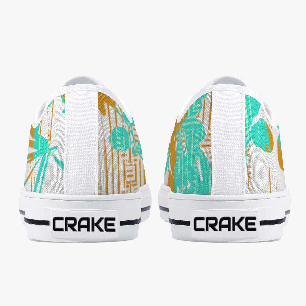 Crake Low Top Peters Painting laced custom prints canvas shoes