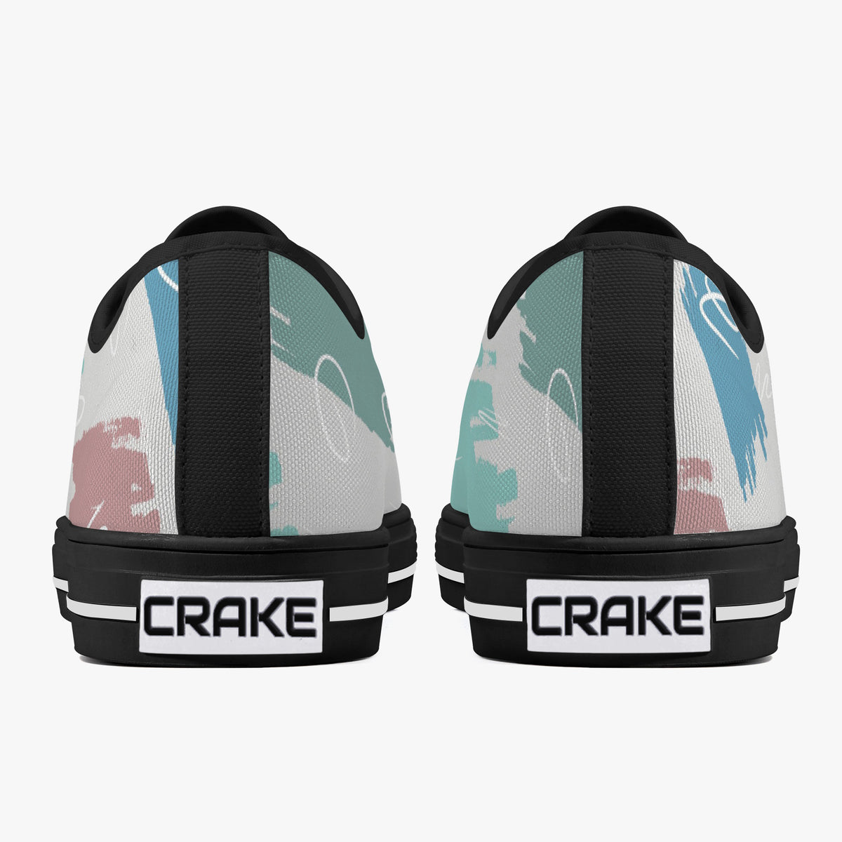 Crake Low Top Peters Painting 2 laced custom prints canvas shoes
