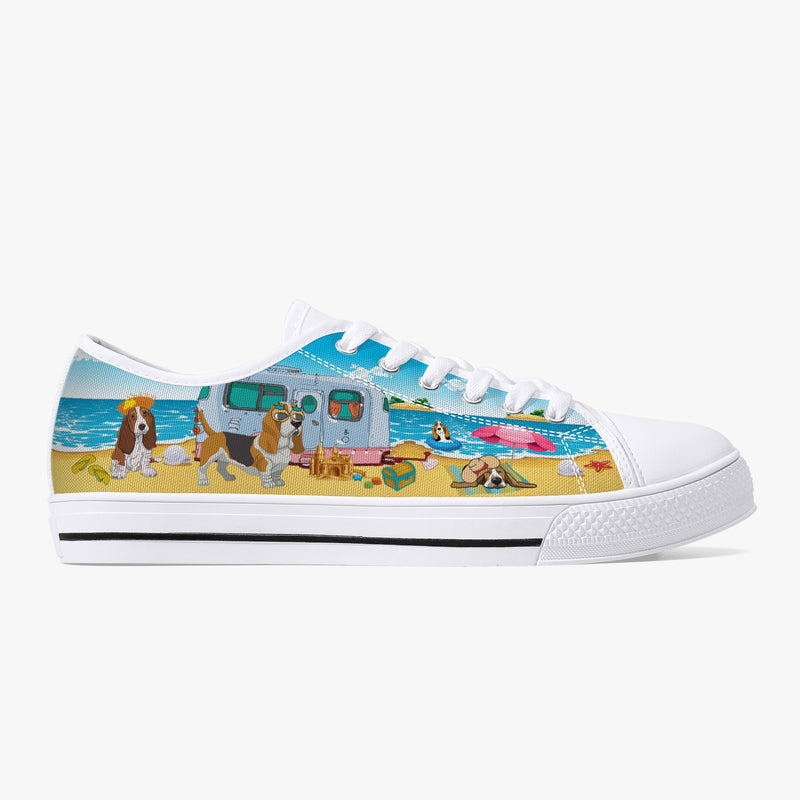 Crake Low Top Beach Dogs laced custom prints canvas shoes at RM MYR289