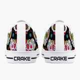 Crake Low Top Fancy Skulls laced custom prints canvas shoes at RM MYR289