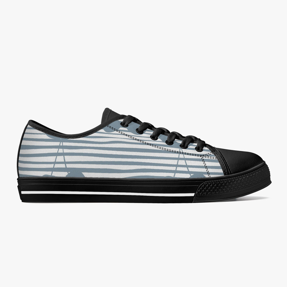Crake Low Top The Curtain laced custom prints canvas shoes