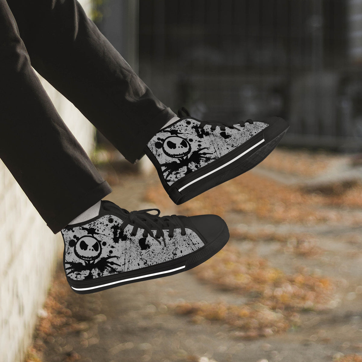 Crake High Top Scarecrow laced custom prints canvas shoes