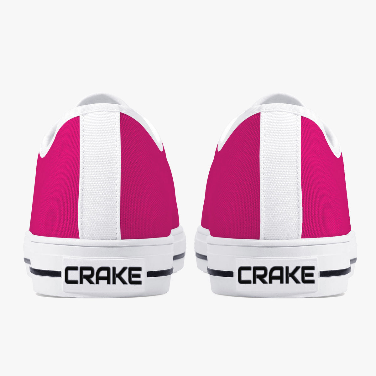 Crake Low Top Pink laced low top plain color canvas shoes