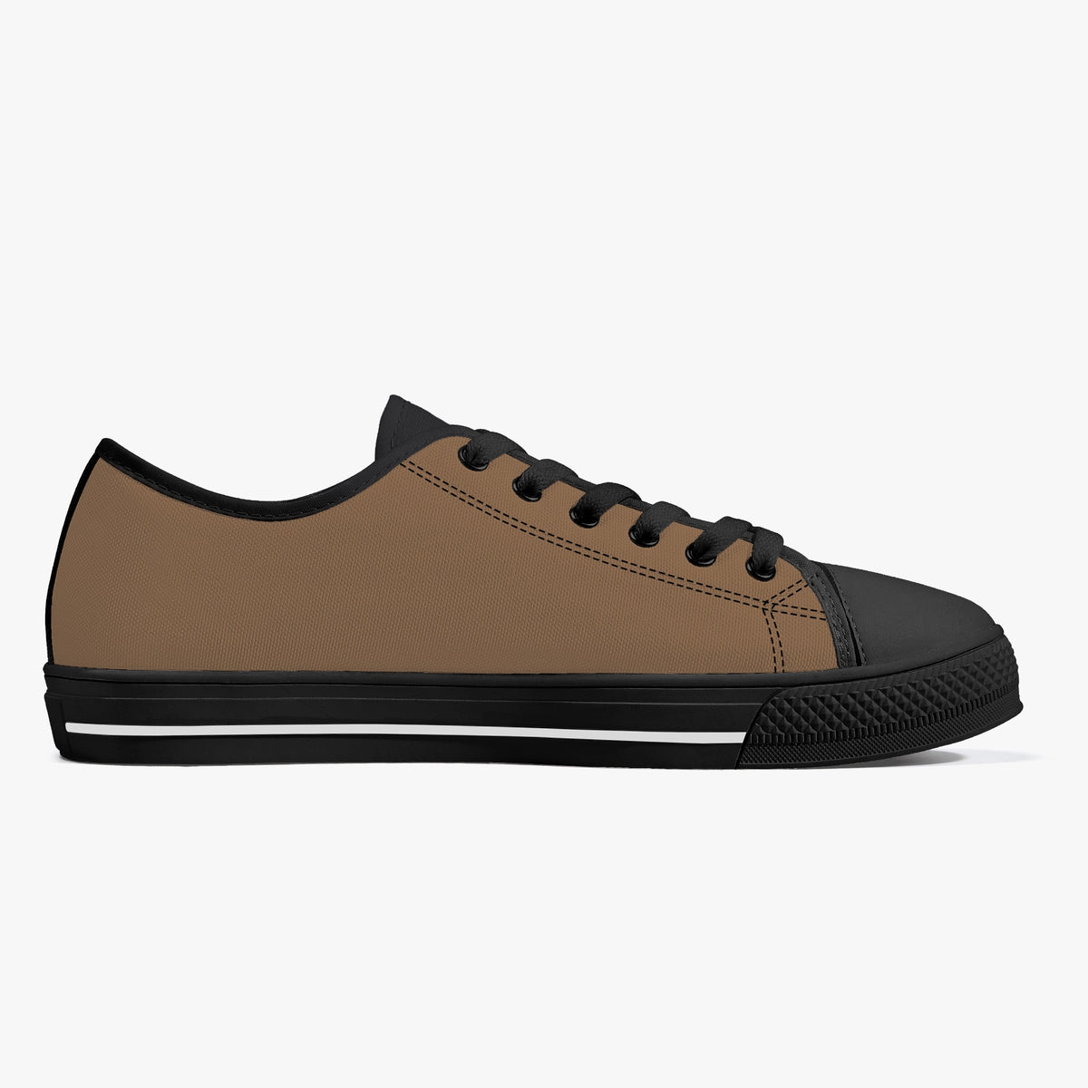 Crake Low Top Cocoa laced low top plain color canvas shoes