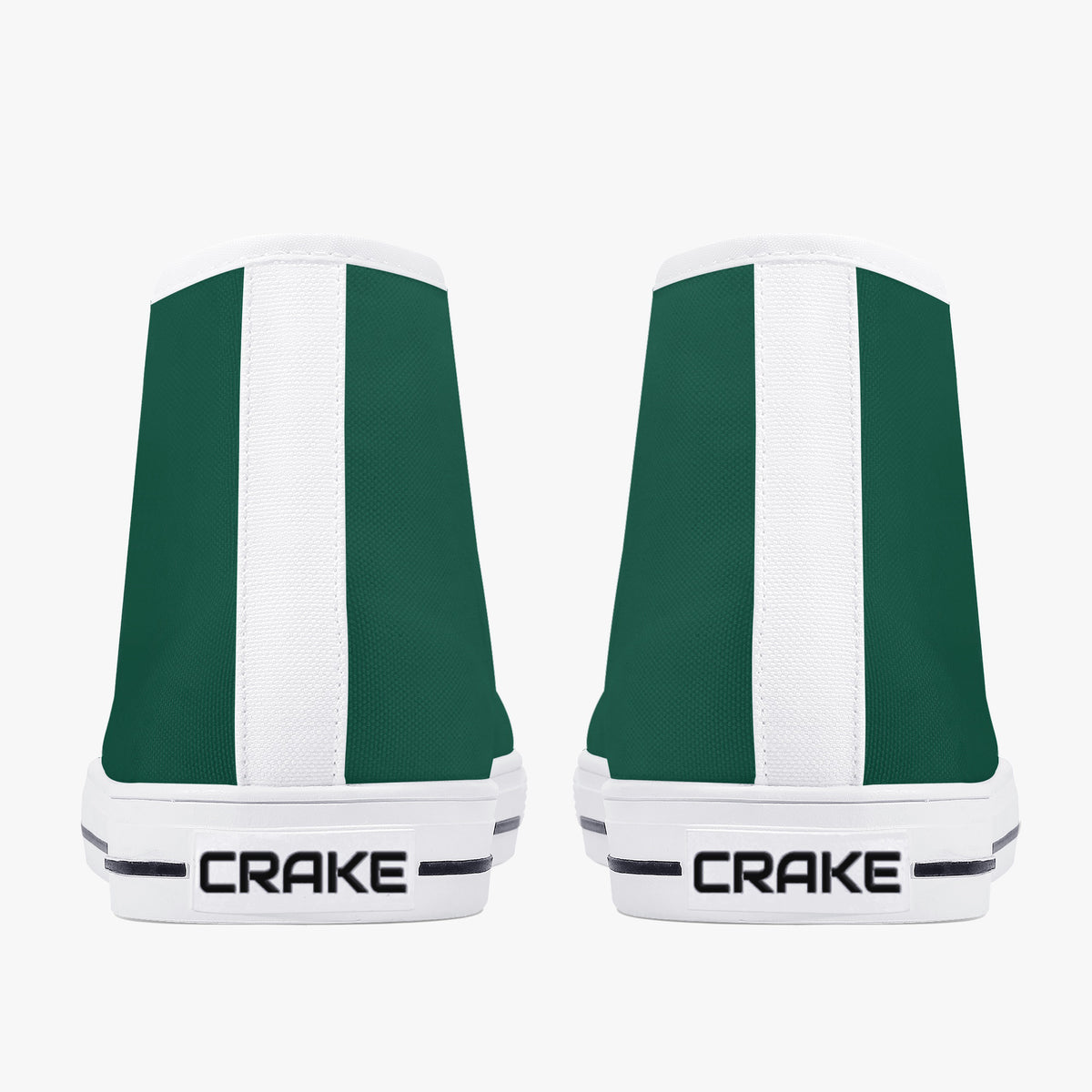 Crake High Top Dark Green laced high top plain color canvas shoes