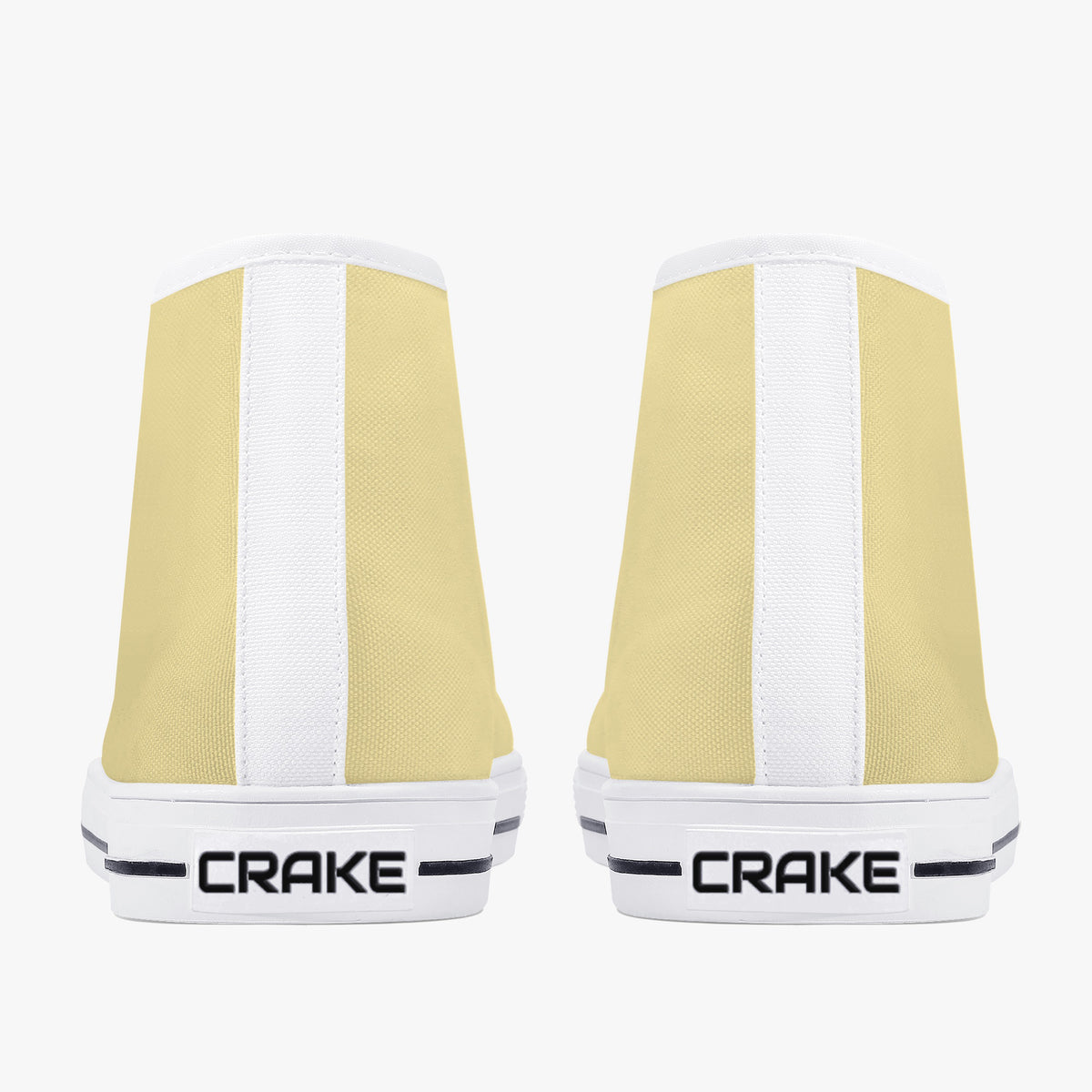 Crake High Top Flaxen laced high top plain color canvas shoes