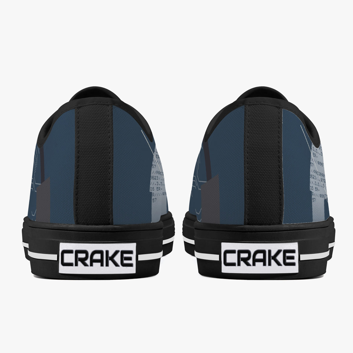 Crake Low Top Jikutsu laced custom prints canvas shoes