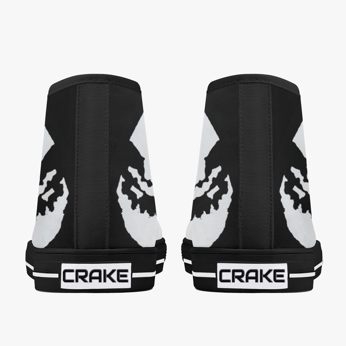 Crake High Top S1000 the Skull laced custom prints canvas shoes