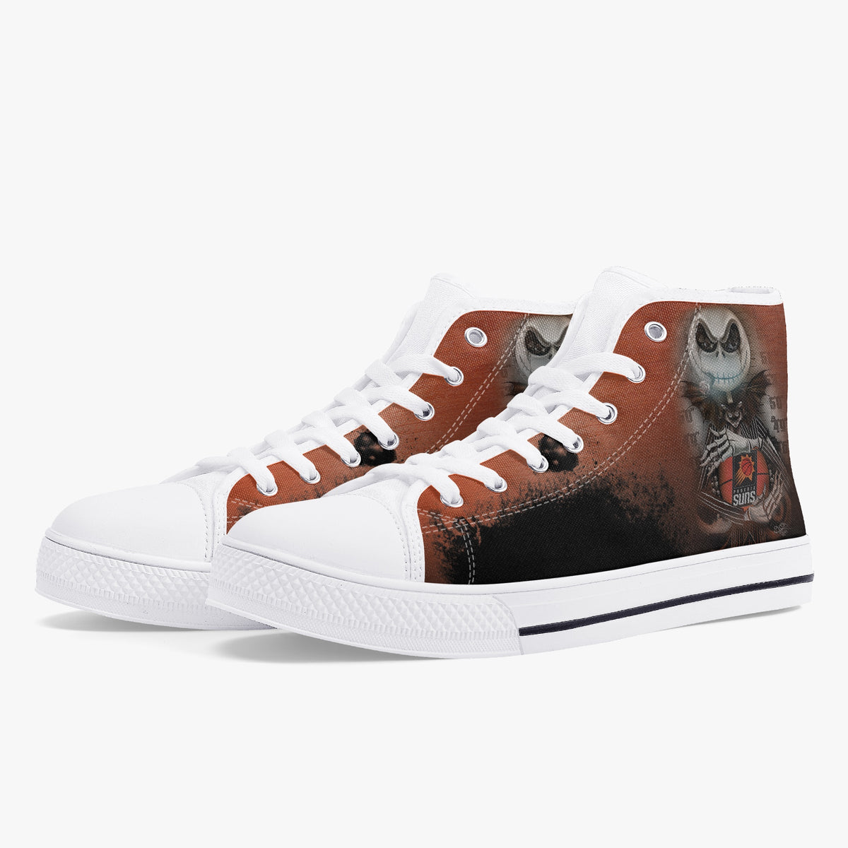 Crake High Top Suns laced custom prints canvas shoes