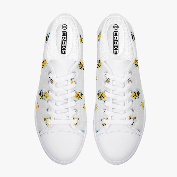 Crake Low Top Cute Bees laced custom prints canvas shoes at RM MYR289