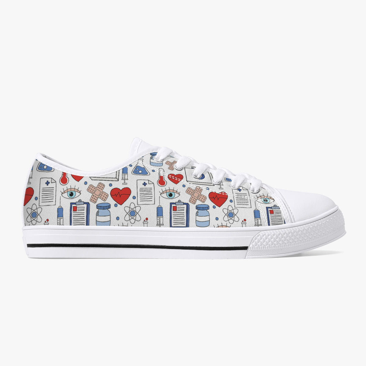 Crake Low Top William Hawks laced custom prints canvas shoes